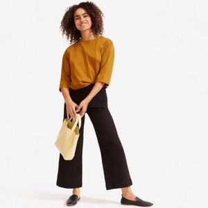 Everlane Wide Leg Crop Pant -- Black -- Size 6